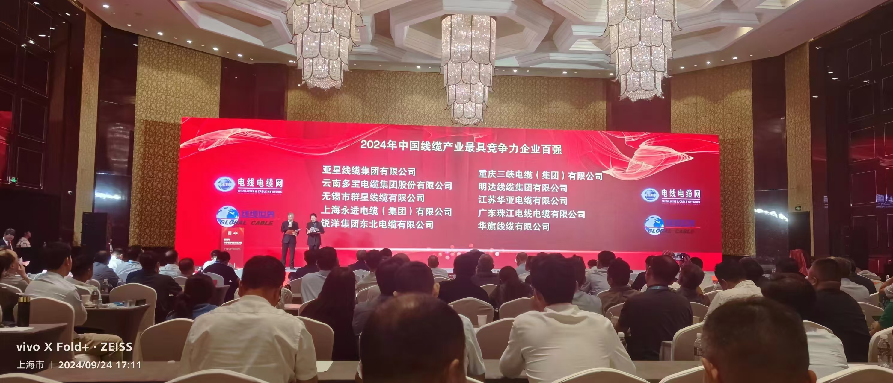 乐玩国际荣登2024年中国线缆产业最具竞争力企业百强榜